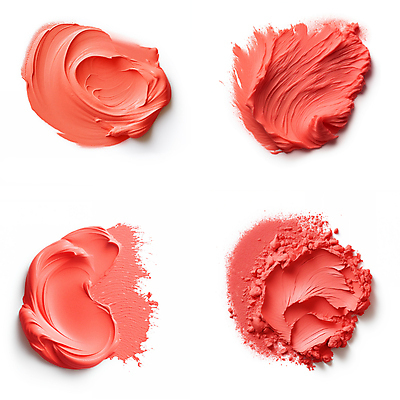 JPG 편집이미지 붓터치 사람없음 뷰티 화장품 액체 질감 바르기 로션 코랄 편집실사 AI포토 AI콘텐츠 컬러 모션 CG 파일형식