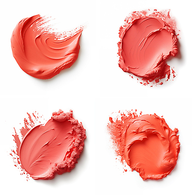 JPG 편집이미지 붓터치 사람없음 뷰티 화장품 액체 질감 바르기 로션 코랄 편집실사 AI포토 AI콘텐츠 컬러 모션 CG 파일형식