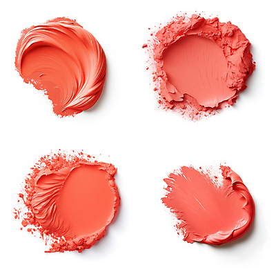 JPG 편집이미지 붓터치 사람없음 뷰티 화장품 액체 질감 바르기 로션 코랄 편집실사 AI포토 AI콘텐츠 컬러 모션 CG 파일형식