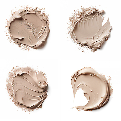 JPG 편집이미지 붓터치 사람없음 뷰티 화장품 액체 질감 바르기 로션 베이지색 편집실사 AI포토 AI콘텐츠 컬러 모션 CG 파일형식