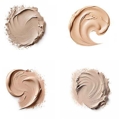 JPG 편집이미지 붓터치 사람없음 뷰티 화장품 액체 질감 바르기 로션 베이지색 편집실사 AI포토 AI콘텐츠 컬러 모션 CG 파일형식