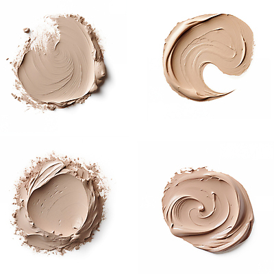 JPG 편집이미지 붓터치 사람없음 뷰티 화장품 액체 질감 바르기 로션 베이지색 편집실사 AI포토 AI콘텐츠 컬러 모션 CG 파일형식