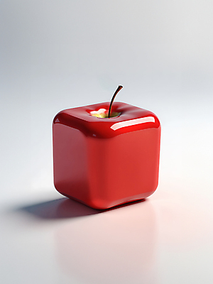 JPG 편집이미지 추상 사람없음 빨간색 3D 사각형 사과 큐브 입체 디지털합성 오브젝트 편집소스 편집3D AI컴퓨터그래픽 AI콘텐츠 도형 컬러 무늬 과일 파일형식