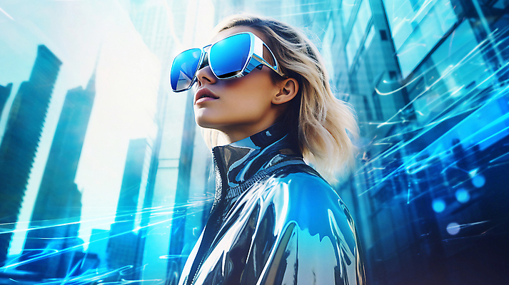 JPG 편집이미지 여자 미래 한명 정장 상반신 성인 건물 파란색 빛 비즈니스우먼 의료성형뷰티 성인여자한명만 VR기기 이미지편집 편집실사 AI인물포토 AI콘텐츠 1 건축물 옷 컬러 컨셉 비즈니스 사람 기계 직장인 CG 가상현실 여자한명만 성인여자만 파일형식 AI포토