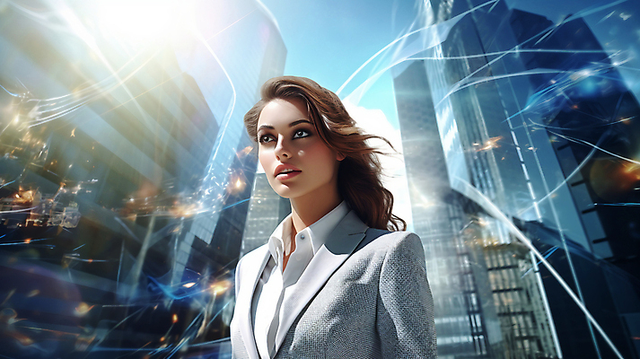 JPG 편집이미지 여자 미래 한명 정장 상반신 성인 건물 파란색 빛 비즈니스우먼 의료성형뷰티 성인여자한명만 이미지편집 편집실사 AI인물포토 AI콘텐츠 1 건축물 옷 컬러 컨셉 비즈니스 사람 직장인 CG 여자한명만 성인여자만 파일형식 AI포토