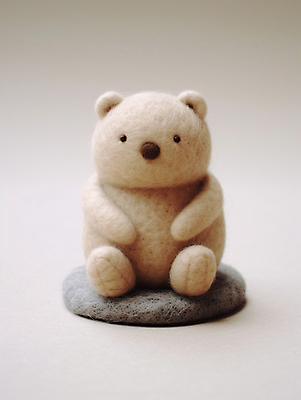 JPG 편집이미지 인형 곰 사람없음 모형 귀여움 공예 디지털합성 베이지색 편집실사 양모펠트 AI포토 AI콘텐츠 동물 컬러 컨셉 포유류 취미 CG 양모 펠트 파일형식