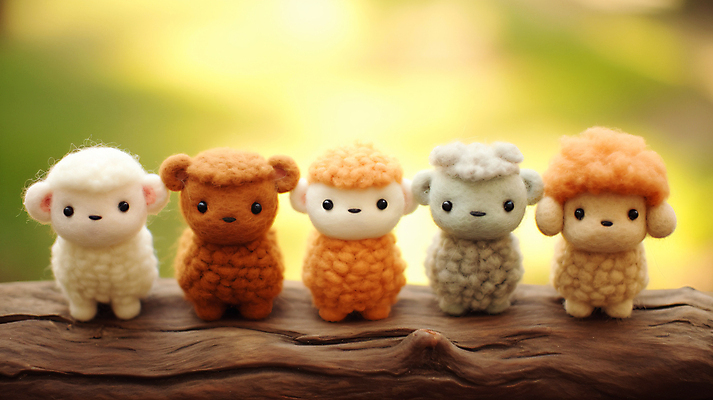 JPG 편집이미지 인형 사람없음 갈색 모형 귀여움 양 공예 디지털합성 편집실사 양모펠트 AI포토 AI콘텐츠 컬러 컨셉 포유류 취미 CG 양모 펠트 파일형식