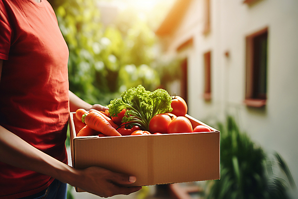 JPG 편집이미지 피망 한명 들기 사람 상반신 성인 야외 상자 당근 신선 배송 유기농 직거래 성인한명만 산지직송 편집실사 AI포토 AI콘텐츠 1 웰빙 채소 모션 뿌리채소 거래 CG 성인만 파일형식 직송