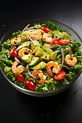 JPG 편집이미지 그릇 방울토마토 새우 사람없음 계란 샐러드 신선 아보카도 건강식 쉬림프샐러드 편집실사 AI포토 AI콘텐츠 식기 음식 토마토 과일 갑각류 알 CG 파일형식