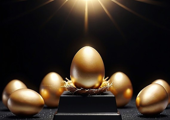 JPG 편집이미지 이벤트 사람없음 빛 계란 금색 행운 황금 둥지 황금알 단상 당첨 편집실사 AI컴퓨터그래픽 AI콘텐츠 컬러 컨셉 알 CG 파일형식