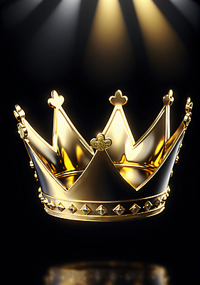JPG 편집이미지 왕관 이벤트 사람없음 빛 금색 우승 황금 영광 시상 시상식 편집실사 AI컴퓨터그래픽 AI콘텐츠 감정 컬러 최고 CG 파일형식