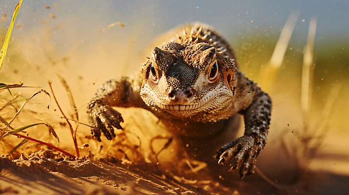 JPG 편집이미지 한마리 모래 파충류 자연 사람없음 야외 달리기 흙 도마뱀 흙먼지 편집실사 AI포토 AI콘텐츠 동물 1 모션 CG 생태계 먼지 파일형식