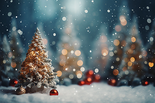 JPG 편집이미지 백그라운드 크리스마스 겨울 사람없음 반짝임 크리스마스트리 눈 보케 오너먼트 편집실사 AI포토 AI콘텐츠 자연요소 계절 기념일 크리스마스장식 모션 날씨 CG 파일형식