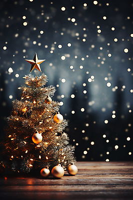 JPG 편집이미지 백그라운드 크리스마스 겨울 사람없음 반짝임 크리스마스트리 눈 보케 오너먼트 편집실사 AI포토 AI콘텐츠 자연요소 계절 기념일 크리스마스장식 모션 날씨 CG 파일형식