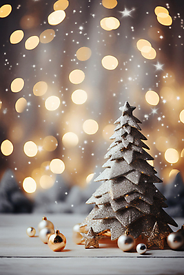 JPG 편집이미지 백그라운드 크리스마스 겨울 사람없음 반짝임 크리스마스트리 눈 보케 오너먼트 편집실사 AI포토 AI콘텐츠 자연요소 계절 기념일 크리스마스장식 모션 날씨 CG 파일형식