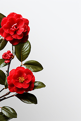 JPG 편집이미지 잎 사람없음 나뭇가지 눈 겨울꽃 동백 편집실사 AI포토 AI콘텐츠 자연요소 나무 식물 꽃 겨울 날씨 CG 파일형식