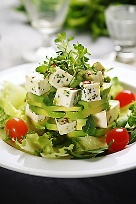 JPG 편집이미지 접시 토마토 사람없음 샐러드 애피타이저 디지털합성 두부 건강식 두부샐러드 편집실사 AI포토 AI콘텐츠 식기 음식 채소 CG 파일형식