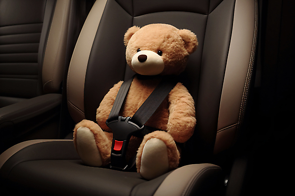 JPG 편집이미지 자동차 안전 사람없음 곰인형 보호 사건 디지털합성 예방 안전벨트 착용 카시트 편집실사 AI포토 AI콘텐츠 인형 육상교통 컨셉 의자 CG 파일형식