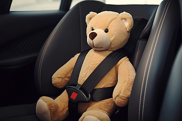 JPG 편집이미지 자동차 안전 사람없음 곰인형 보호 사건 디지털합성 예방 안전벨트 착용 카시트 편집실사 AI포토 AI콘텐츠 인형 육상교통 컨셉 의자 CG 파일형식