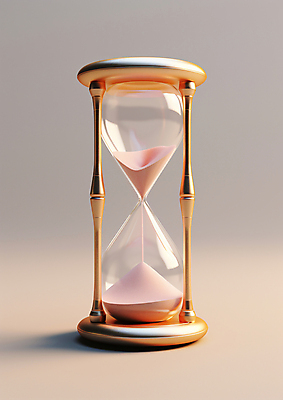 JPG 편집이미지 분홍색 사람없음 시간 모래시계 디지털합성 오브젝트 아날로그 편집실사 AI포토 AI콘텐츠 모래 시계 컬러 CG 파일형식