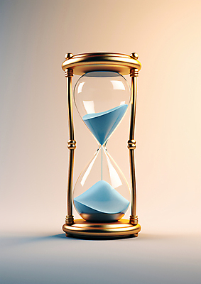 JPG 편집이미지 하늘색 사람없음 시간 모래시계 디지털합성 오브젝트 아날로그 편집실사 AI포토 AI콘텐츠 모래 시계 파란색 CG 파일형식