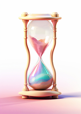 JPG 편집이미지 사람없음 컬러풀 시간 모래시계 디지털합성 오브젝트 아날로그 홀로그램 편집실사 AI포토 AI콘텐츠 모래 시계 컬러 CG 파일형식