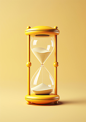JPG 편집이미지 사람없음 노란색 시간 모래시계 디지털합성 오브젝트 아날로그 편집실사 AI포토 AI콘텐츠 모래 시계 컬러 CG 파일형식
