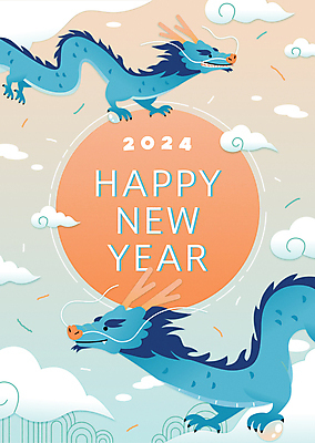 구름 포스터 두마리 일러스트 새해 산 사람없음 태양 주황색 용띠 비행 원형 연하장 용캐릭터 해피뉴이어 그라데이션 민트색 청룡 2024년 갑진년 청룡캐릭터 국내일러스트 일러캐릭터 AI파일 자연요소 도형 캐릭터 컬러 2 카드_감사 새해인사 십이지신 용 연도 파일형식 벡터 사방신
