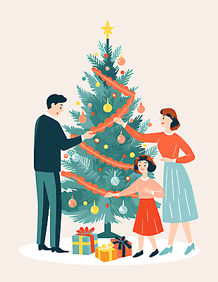 전신 PSD 여자 남자 행복 별 어린이 겨울 일러스트 엄마 서기 소녀 이벤트 성인 세명 선물상자 크리스마스트리 파티 아빠 꾸미기 오너먼트 국내일러스트 자연요소 계절 감정 크리스마스장식 크리스마스 가족 모션 선물 사람 상자 파일형식