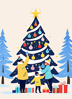 전신 PSD 여자 남자 행복 별 어린이 겨울 일러스트 가족 엄마 서기 들기 소녀 이벤트 성인 세명 선물상자 크리스마스트리 파티 아빠 꾸미기 오너먼트 국내일러스트 자연요소 계절 감정 크리스마스장식 크리스마스 관계 모션 선물 사람 상자 파일형식