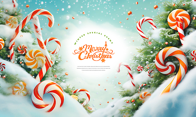 PSD 나무 편집이미지 이벤트 사람없음 크리스마스트리 눈 스페셜 지팡이사탕 눈덮임 이미지편집 자연요소 식물 컨셉 크리스마스 날씨 사탕 파일형식
