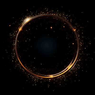 JPG 편집이미지 선 프레임 사람없음 빛 반짝임 검은색 금색 원형 디지털합성 써클 편집소스 이미지편집 편집실사 AI컴퓨터그래픽 AI콘텐츠 도형 컬러 모션 CG 파일형식