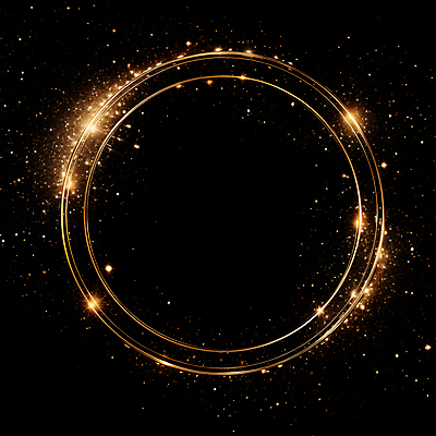 JPG 편집이미지 선 프레임 사람없음 빛 반짝임 검은색 금색 원형 디지털합성 써클 편집소스 이미지편집 편집실사 AI컴퓨터그래픽 AI콘텐츠 도형 컬러 모션 CG 파일형식