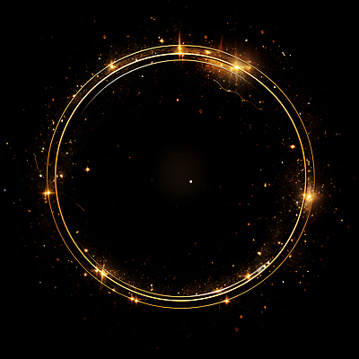 JPG 편집이미지 선 프레임 사람없음 빛 반짝임 검은색 금색 원형 디지털합성 써클 편집소스 이미지편집 편집실사 AI컴퓨터그래픽 AI콘텐츠 도형 컬러 모션 CG 파일형식