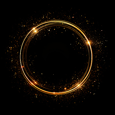 JPG 편집이미지 선 프레임 사람없음 빛 반짝임 검은색 금색 원형 디지털합성 써클 편집소스 이미지편집 편집실사 AI컴퓨터그래픽 AI콘텐츠 도형 컬러 모션 CG 파일형식