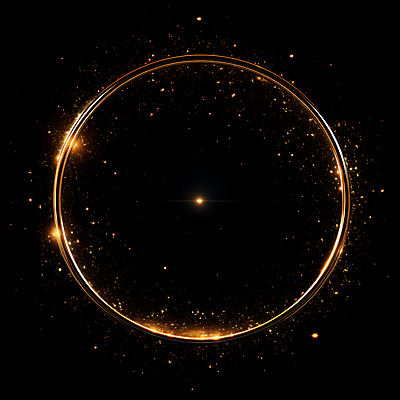 JPG 편집이미지 선 프레임 사람없음 빛 반짝임 검은색 금색 원형 디지털합성 써클 편집소스 이미지편집 편집실사 AI컴퓨터그래픽 AI콘텐츠 도형 컬러 모션 CG 파일형식