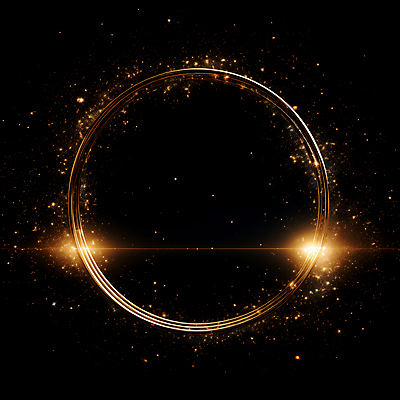 JPG 편집이미지 선 프레임 사람없음 빛 반짝임 검은색 금색 원형 디지털합성 써클 편집소스 이미지편집 편집실사 AI컴퓨터그래픽 AI콘텐츠 도형 컬러 모션 CG 파일형식