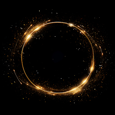 JPG 편집이미지 선 프레임 사람없음 빛 반짝임 검은색 금색 원형 디지털합성 써클 편집소스 이미지편집 편집실사 AI컴퓨터그래픽 AI콘텐츠 도형 컬러 모션 CG 파일형식