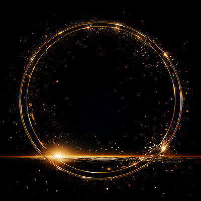JPG 편집이미지 선 프레임 사람없음 빛 반짝임 검은색 금색 원형 디지털합성 써클 편집소스 이미지편집 편집실사 AI컴퓨터그래픽 AI콘텐츠 도형 컬러 모션 CG 파일형식