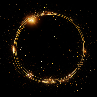 JPG 편집이미지 선 프레임 사람없음 빛 반짝임 검은색 금색 원형 디지털합성 써클 편집소스 이미지편집 편집실사 AI컴퓨터그래픽 AI콘텐츠 도형 컬러 모션 CG 파일형식