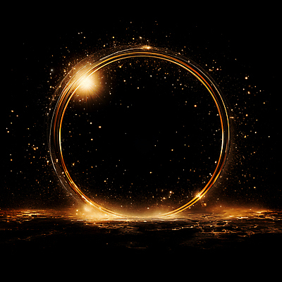 JPG 편집이미지 선 프레임 사람없음 빛 반짝임 검은색 금색 원형 디지털합성 써클 편집소스 이미지편집 편집실사 AI컴퓨터그래픽 AI콘텐츠 도형 컬러 모션 CG 파일형식