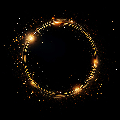 JPG 편집이미지 선 프레임 사람없음 빛 반짝임 검은색 금색 원형 디지털합성 써클 편집소스 이미지편집 편집실사 AI컴퓨터그래픽 AI콘텐츠 도형 컬러 모션 CG 파일형식