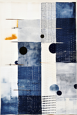 JPG 도형 백그라운드 일러스트 추상 사람없음 파란색 빈티지 디지털합성 스티치 편집소스 국내일러스트 AI일러스트 AI콘텐츠 컬러 컨셉 무늬 바느질 파일형식