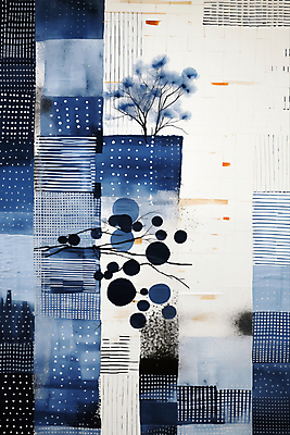 JPG 도형 백그라운드 일러스트 추상 사람없음 파란색 빈티지 디지털합성 스티치 편집소스 국내일러스트 AI일러스트 AI콘텐츠 컬러 컨셉 무늬 바느질 파일형식