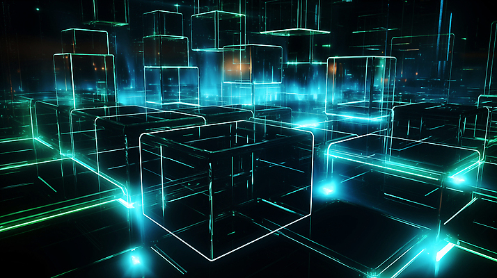 JPG 편집이미지 선 미래 사람없음 초록색 빛 디지털 사각형 큐브 디지털합성 네온 지오메트릭 편집소스 이미지편집 편집실사 AI컴퓨터그래픽 AI콘텐츠 도형 컬러 컨셉 CG 파일형식