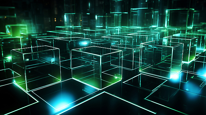 JPG 편집이미지 선 미래 사람없음 초록색 빛 디지털 사각형 큐브 디지털합성 네온 지오메트릭 편집소스 이미지편집 편집실사 AI컴퓨터그래픽 AI콘텐츠 도형 컬러 컨셉 CG 파일형식