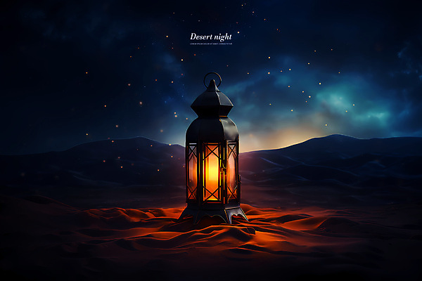 PSD 편집이미지 풍경 사람없음 빛 반짝임 어둠 사막 랜턴 분위기 야간 카피스페이스 이미지편집 자연요소 컨셉 모션 조명 공백 파일형식