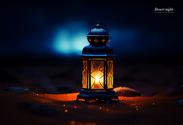 PSD 편집이미지 풍경 사람없음 빛 어둠 사막 랜턴 분위기 야간 카피스페이스 이미지편집 자연요소 컨셉 조명 공백 파일형식