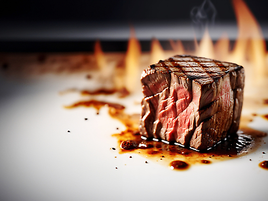 JPG 편집이미지 음식 불 육류 스테이크 사람없음 신선 큐브 디지털합성 덩어리 편집소스 편집실사 AI컴퓨터그래픽 AI콘텐츠 자연요소 식재료 서양음식 CG 파일형식