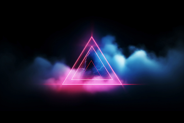JPG 구름 편집이미지 백그라운드 프레임 사람없음 빛 삼각형 신비 네온 이미지편집 편집실사 AI컴퓨터그래픽 AI콘텐츠 자연요소 도형 컨셉 CG 파일형식